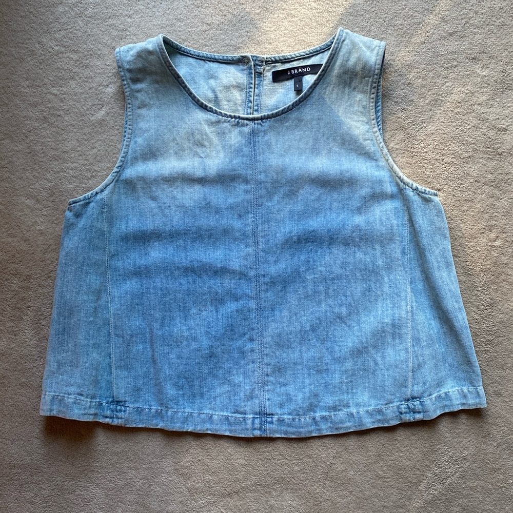 J Brand cropped denim tank size large